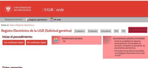 Sede Electrónica UGR .